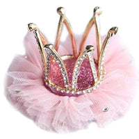 Children Kidds Girl Princess Rhinestone Crystal Lace Crown Hairpin Clip New Style Gift Decoration Accessory