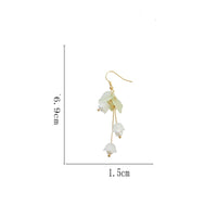 Aestheticism literature eardrop small pure and fresh and sweet girl lilies flowers earring students joker fashion earrings