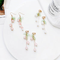 Aestheticism literature eardrop small pure and fresh and sweet girl lilies flowers earring students joker fashion earrings