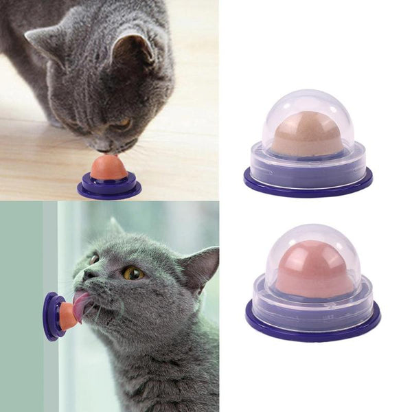 Healthy Cat Snacks Catnip Sugar Candy Licking Solid Nutrition Gel Energy Ball Toy for Cat Increase Drinking Water Help Digestion