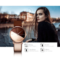 Shengke Original Waterproof Relogio Feminino Leather Women's Watches Japanese Quartz Montre Feminino Creative Design Dial  Clock