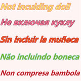 Snowsnowtest32 Item/Set Doll Accessories=10 Pcs Doll Clothes Dress+4 Glasses+6 Plastic Necklace+2 Handbag+10 Pairs Shoes for Barbie doll