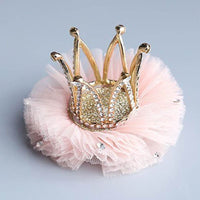 Children Kidds Girl Princess Rhinestone Crystal Lace Crown Hairpin Clip New Style Gift Decoration Accessory