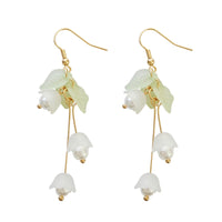 Aestheticism literature eardrop small pure and fresh and sweet girl lilies flowers earring students joker fashion earrings