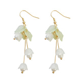 Aestheticism literature eardrop small pure and fresh and sweet girl lilies flowers earring students joker fashion earrings