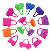 Snowsnowtest32 Item/Set Doll Accessories=10 Pcs Doll Clothes Dress+4 Glasses+6 Plastic Necklace+2 Handbag+10 Pairs Shoes for Barbie doll