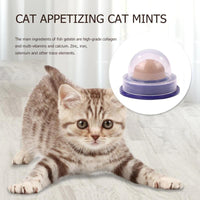 Healthy Cat Snacks Catnip Sugar Candy Licking Solid Nutrition Gel Energy Ball Toy for Cat Increase Drinking Water Help Digestion