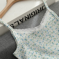 Slim Girls Soft Cotton Tops 2022 Summer Sweet Ladies Floral Short Blouse Vintage Female Cute Lace Tops Women Chic Cropped Tops