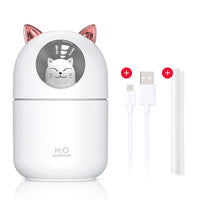 New Humidifier Cute Pet Mini Household Small Moisturizing Aromatherapy Car Creativity Air Bear USB Humidifier LED Mist Maker