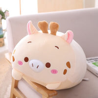 20/60CM Kawaii Elephant Dinosaur Pig Cat Bear Panda Hamster Deer Soft Plush Stuffed Doll Baby Pillow Birthday Gift Toys