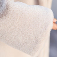 UPPIN Winter Women High Quality Faux Rabbit Fur Coat Long Section Woman Fur Coat Loose Lapel OverCoat Futro Thick Warm Plus Size Female Plush Coats