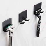 2 Pcs Punch Free Razor Holder Storage Hook Wall Men Shaving Shaver Shelf Bathroom Razor Rack Wall Bathroom Accessories