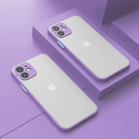Luxury Shockproof Matte Bumper Phone Case for Iphone 11 13 12 Pro Max Mini X XR Xs 8 6 7 plus Soft Silicone Transparent Cover