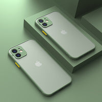 Luxury Shockproof Matte Bumper Phone Case for Iphone 11 13 12 Pro Max Mini X XR Xs 8 6 7 plus Soft Silicone Transparent Cover