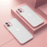 Luxury Shockproof Matte Bumper Phone Case for Iphone 11 13 12 Pro Max Mini X XR Xs 8 6 7 plus Soft Silicone Transparent Cover