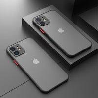 Luxury Shockproof Matte Bumper Phone Case for Iphone 11 13 12 Pro Max Mini X XR Xs 8 6 7 plus Soft Silicone Transparent Cover