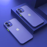 Luxury Shockproof Matte Bumper Phone Case for Iphone 11 13 12 Pro Max Mini X XR Xs 8 6 7 plus Soft Silicone Transparent Cover