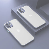 Luxury Shockproof Matte Bumper Phone Case for Iphone 11 13 12 Pro Max Mini X XR Xs 8 6 7 plus Soft Silicone Transparent Cover
