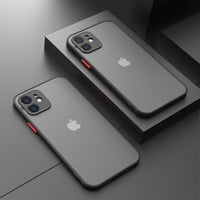Luxury Shockproof Matte Bumper Phone Case for Iphone 11 13 12 Pro Max Mini X XR Xs 8 6 7 plus Soft Silicone Transparent Cover
