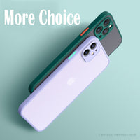 Luxury Shockproof Matte Bumper Phone Case for Iphone 11 13 12 Pro Max Mini X XR Xs 8 6 7 plus Soft Silicone Transparent Cover