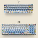 New 68/100 Keys Lofree Theme Keycap Wireless Bluetooth For Mechanical Keyboard Originality Dye Sublimation PBT Keycap