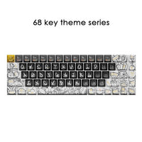 New 68/100 Keys Lofree Theme Keycap Wireless Bluetooth For Mechanical Keyboard Originality Dye Sublimation PBT Keycap