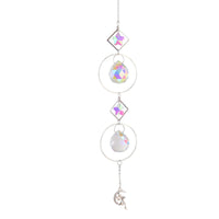 Moon And Sun Suncatcher Crystal Rainbow Catcher Garden Decoration Stained Glass Rainbow Maker Silver Prism Window Pendant 2022