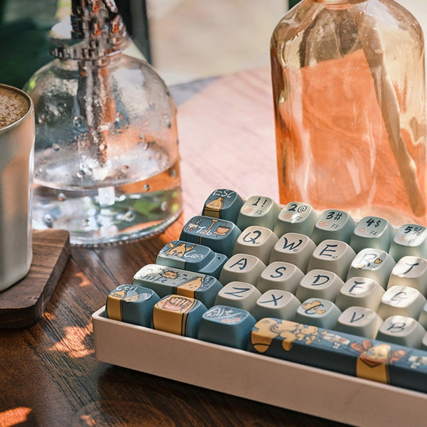 New 68/100 Keys Lofree Theme Keycap Wireless Bluetooth For Mechanical Keyboard Originality Dye Sublimation PBT Keycap