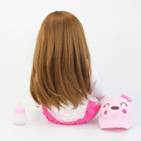 BZDOLL 60CM/55CM Reborn Doll Toddler Soft Silicone Princess Baby Alive Bebe Girl Lovely Birthday Gift Play House Toy