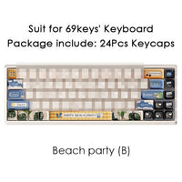 New 68/100 Keys Lofree Theme Keycap Wireless Bluetooth For Mechanical Keyboard Originality Dye Sublimation PBT Keycap