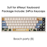 New 68/100 Keys Lofree Theme Keycap Wireless Bluetooth For Mechanical Keyboard Originality Dye Sublimation PBT Keycap