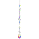 Moon And Sun Suncatcher Crystal Rainbow Catcher Garden Decoration Stained Glass Rainbow Maker Silver Prism Window Pendant 2022