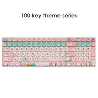 New 68/100 Keys Lofree Theme Keycap Wireless Bluetooth For Mechanical Keyboard Originality Dye Sublimation PBT Keycap