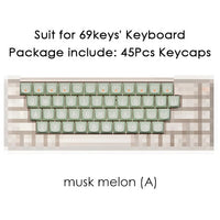 New 68/100 Keys Lofree Theme Keycap Wireless Bluetooth For Mechanical Keyboard Originality Dye Sublimation PBT Keycap