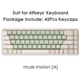 New 68/100 Keys Lofree Theme Keycap Wireless Bluetooth For Mechanical Keyboard Originality Dye Sublimation PBT Keycap