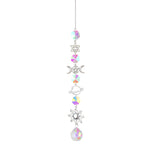 Moon And Sun Suncatcher Crystal Rainbow Catcher Garden Decoration Stained Glass Rainbow Maker Silver Prism Window Pendant 2022