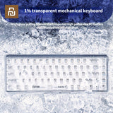 Lofree 1% Transparent Wireless Bluetooth Hotswap Mechanical Keyboard Desktop 68 Keys Keyboard for Pc Laptop Gaming Accessories