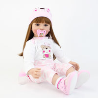 BZDOLL 60CM/55CM Reborn Doll Toddler Soft Silicone Princess Baby Alive Bebe Girl Lovely Birthday Gift Play House Toy
