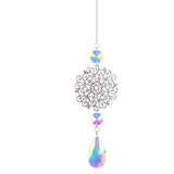 Moon And Sun Suncatcher Crystal Rainbow Catcher Garden Decoration Stained Glass Rainbow Maker Silver Prism Window Pendant 2022