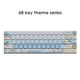 New 68/100 Keys Lofree Theme Keycap Wireless Bluetooth For Mechanical Keyboard Originality Dye Sublimation PBT Keycap