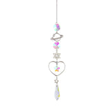 Moon And Sun Suncatcher Crystal Rainbow Catcher Garden Decoration Stained Glass Rainbow Maker Silver Prism Window Pendant 2022