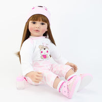 BZDOLL 60CM/55CM Reborn Doll Toddler Soft Silicone Princess Baby Alive Bebe Girl Lovely Birthday Gift Play House Toy