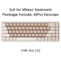New 68/100 Keys Lofree Theme Keycap Wireless Bluetooth For Mechanical Keyboard Originality Dye Sublimation PBT Keycap