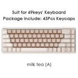 New 68/100 Keys Lofree Theme Keycap Wireless Bluetooth For Mechanical Keyboard Originality Dye Sublimation PBT Keycap