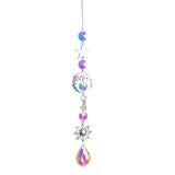 Moon And Sun Suncatcher Crystal Rainbow Catcher Garden Decoration Stained Glass Rainbow Maker Silver Prism Window Pendant 2022