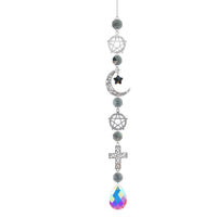 Moon And Sun Suncatcher Crystal Rainbow Catcher Garden Decoration Stained Glass Rainbow Maker Silver Prism Window Pendant 2022