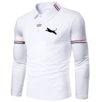 Men'S Polo Shirts Sportswear Casual Long Sleeve Tops Men'S Fashion Print Clothing