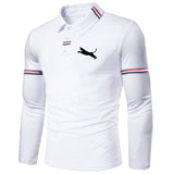 Men'S Polo Shirts Sportswear Casual Long Sleeve Tops Men'S Fashion Print Clothing