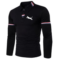 Men'S Polo Shirts Sportswear Casual Long Sleeve Tops Men'S Fashion Print Clothing