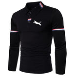 Men'S Polo Shirts Sportswear Casual Long Sleeve Tops Men'S Fashion Print Clothing